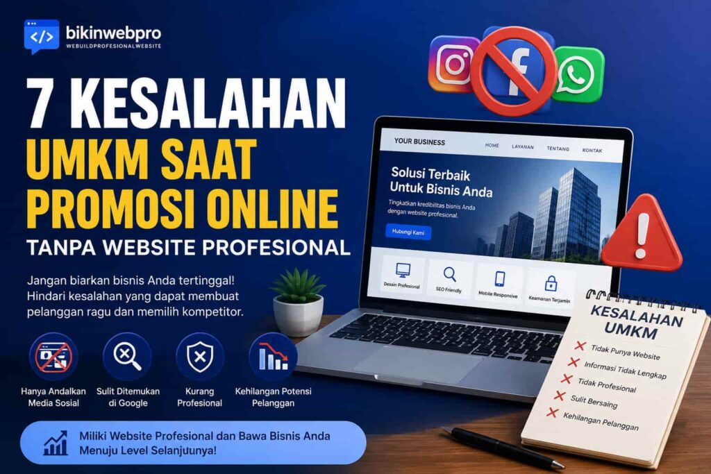 7 Kesalahan UMKM Saat Promosi Online Tanpa Website Profesional